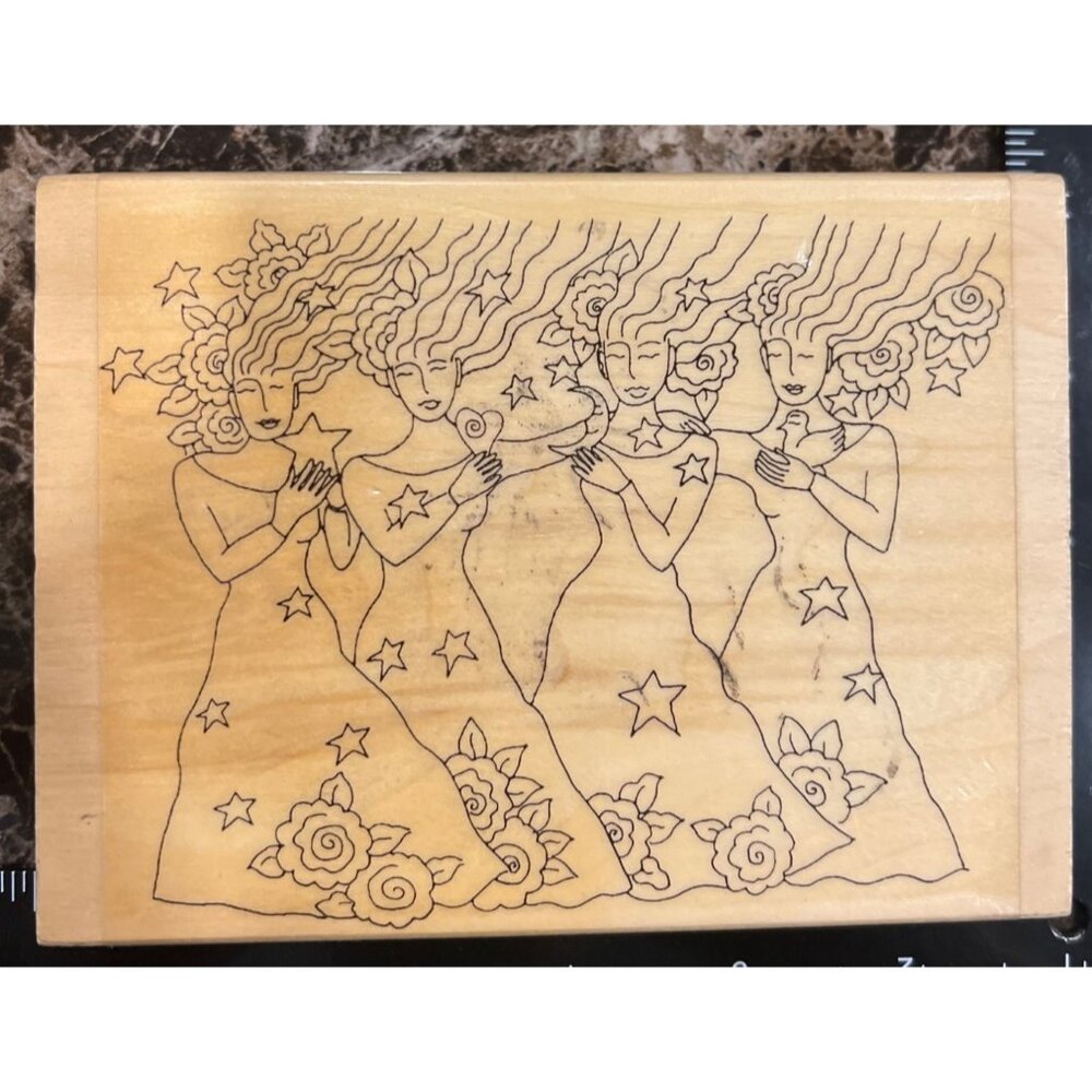 Vintage 1997 Stamp Oasis "Four Woman" 472-J